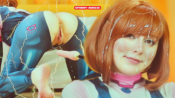 Uravity Cosplay Szexgépe Szűk Puncijával És Seggével Kefél - Kísérteties Boogie