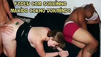 Young Brazilian Girl Gets Her Ass Pounded By Her Step Aunt In Bed