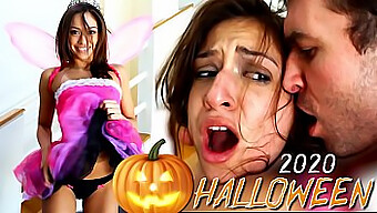 James Deen And Sara Luvv'S Halloween 2020 Video Features A Petite Fairy Princess Getting Face Fucked And Cumshot