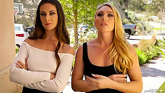 Die Vollbusigen Luder Aj Applegate Und Bridget Bond Bekommen Einen Harten Riemen In Die Fresse